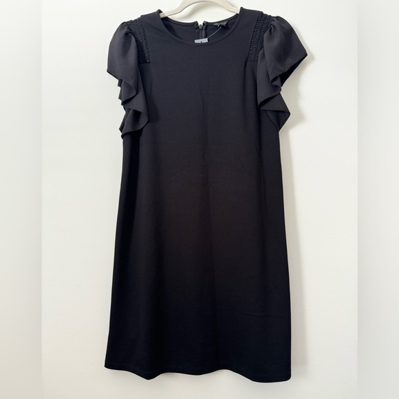Ann Taylor Dresses & Skirts - Ann Taylor Elegant Black Ruffle Sleeve Dress